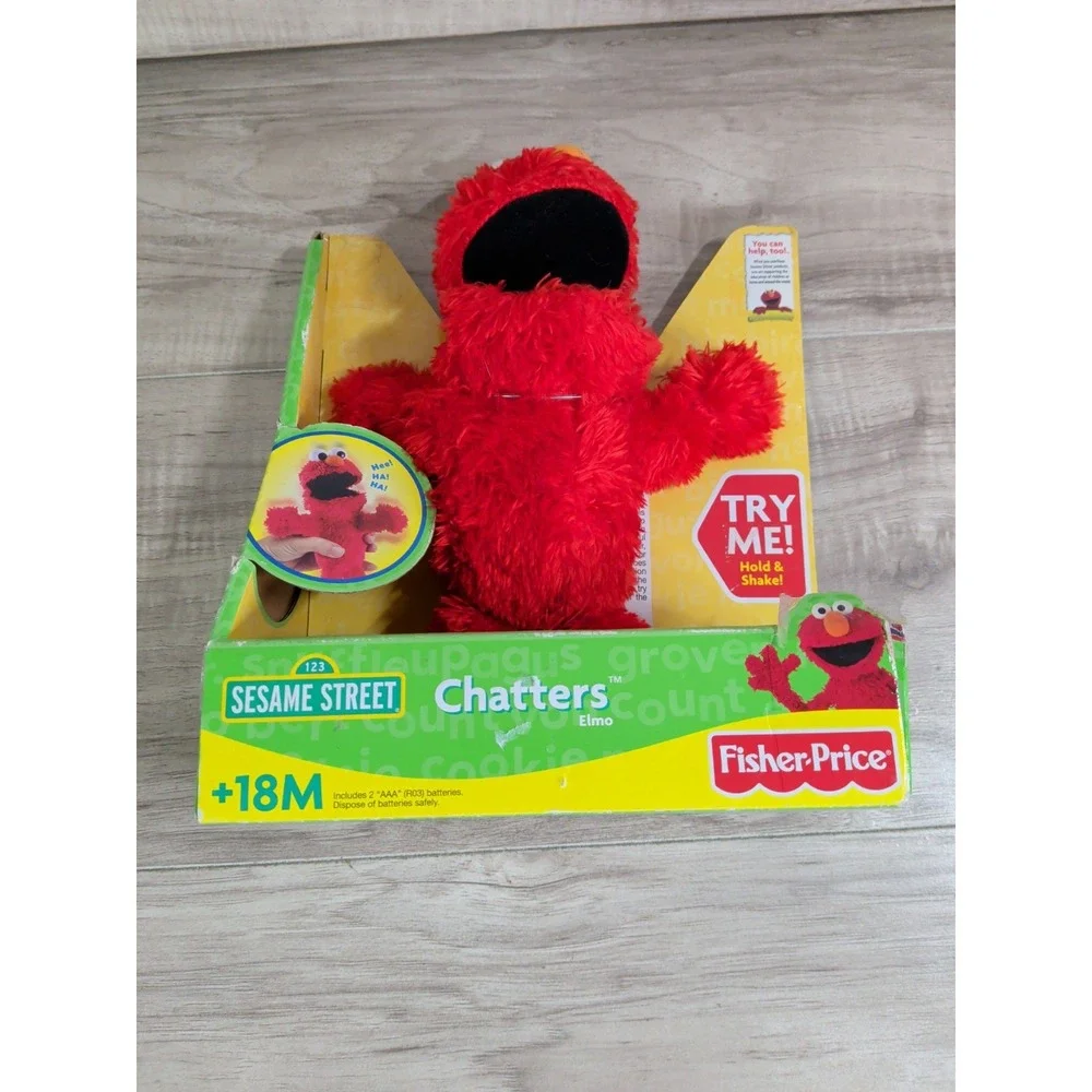 1 2 3 Sesame Street Chatters Elmo Fisher-Price Action Figure 